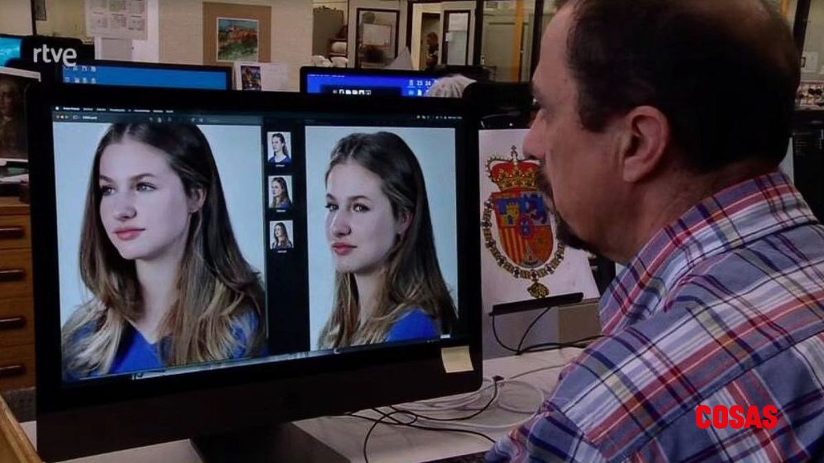 Sesión de fotos para crear la moneda de la Princesa Leonor. | Foto: IG princesaleonorhd