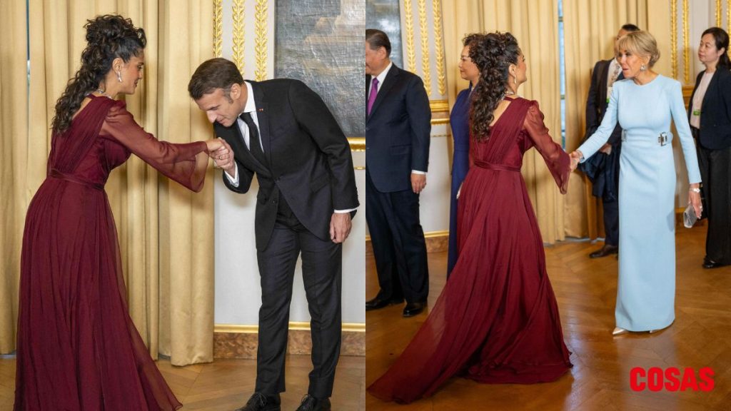 Salma Hayek deslumbra en Francia con un atuendo espectacular. | Foto: grosbygroup