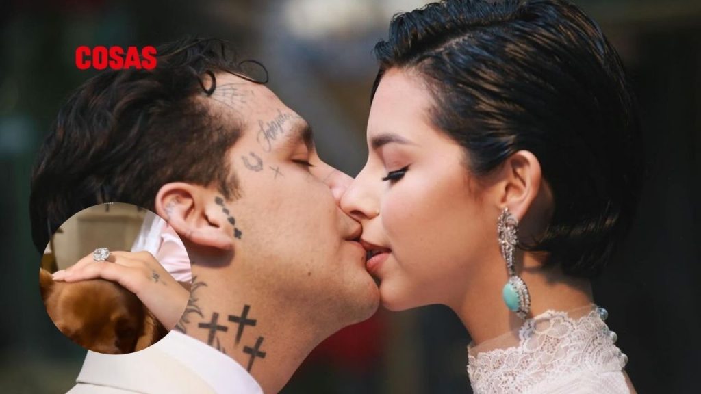 El anillo de bodas que Cristian Nodal le dio a Ángela Aguilar fue entregado durante un viaje a Europa en junio.