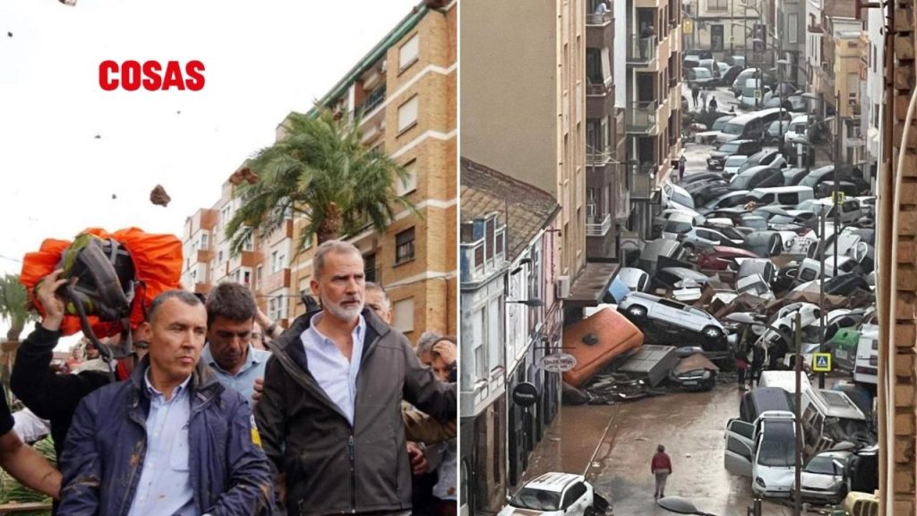 Rey y autoridades enfrentan protestas en Paiporta tras devastadoras inundaciones en Valencia; lanzan lodo y gritos de rechazo