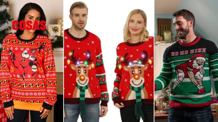 Encuentra el ugly sweater ideal para Navidad 2024 en Lefties, C&A, Pull & Bear y más, con diseños para toda la familia.