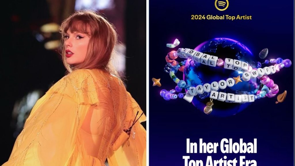 Taylor Swift lidera el Spotify Wrapped 2024 como la mejor artista del mundo con 26 mil millones de reproducciones globales.