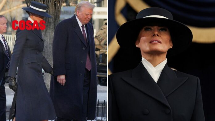 Melania Trump deslumbra en la investidura presidencial con un elegante look patriótico diseñado por talentos estadounidenses.