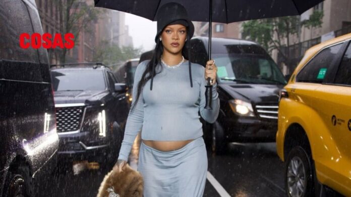Rihanna confirma un nuevo embarazo durante su aparición en la Met Gala 2025.